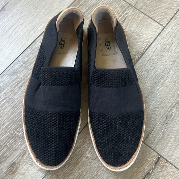 UGG Sammy Knit Slip On Sneakers Black Stretch - Picture 4 of 9